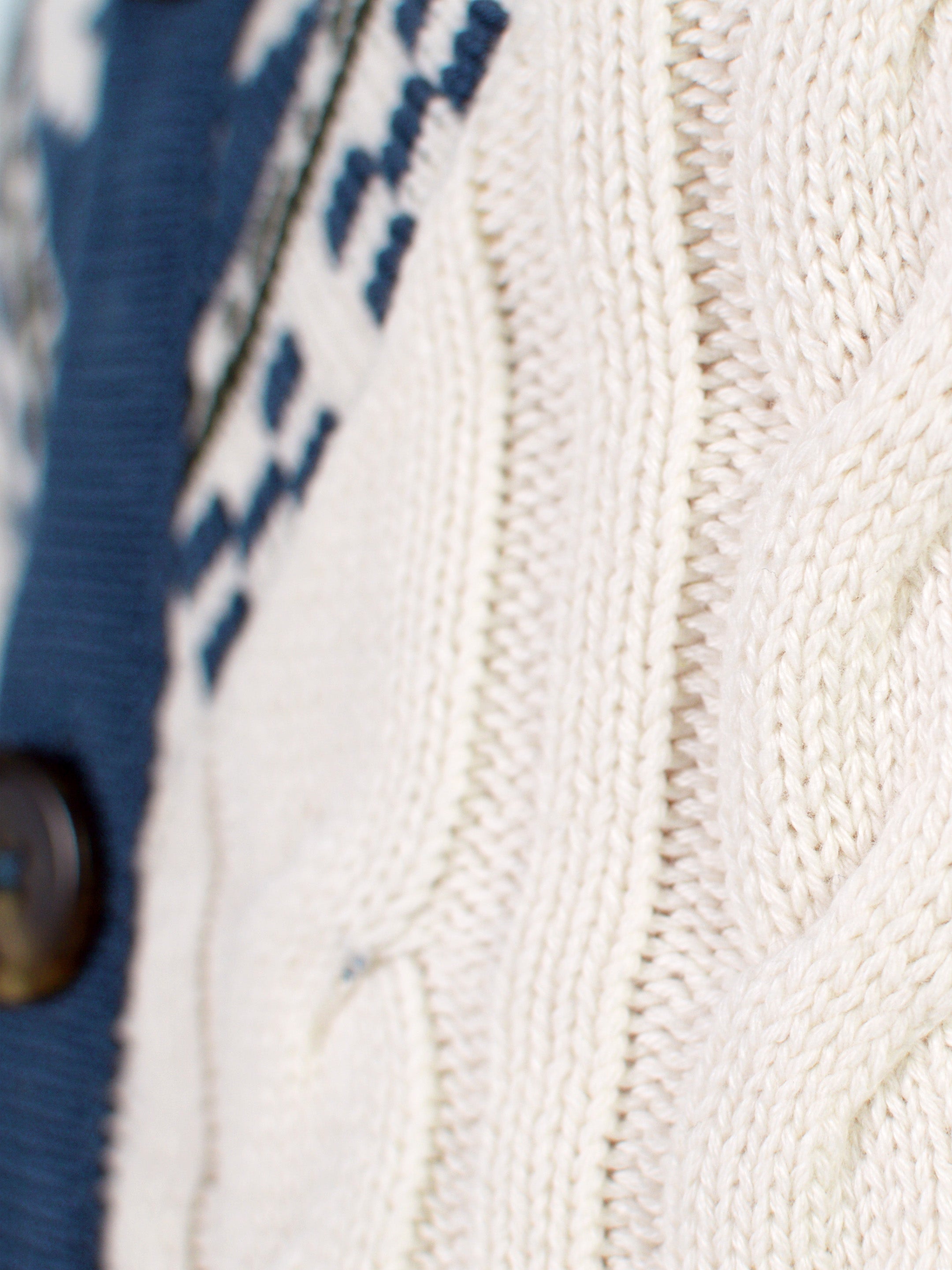 Cardigan Mujer Cottage de Algodón Orgánico 100% Detalle